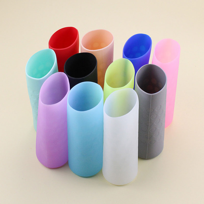 6cm Outer Diameter 16cm Height Silicone Bottle Sleeve for Heat Insulation and Anti-Slip for Glass and Ceramic Cups.