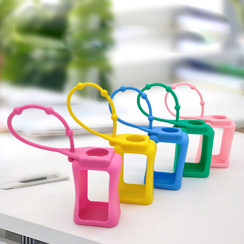 Portable Silicone Sleeve for Perfume Bottle with Outer Diameter 3.6cm, Height 5.8cm, Hand Sanitizer Silicone Sleeve