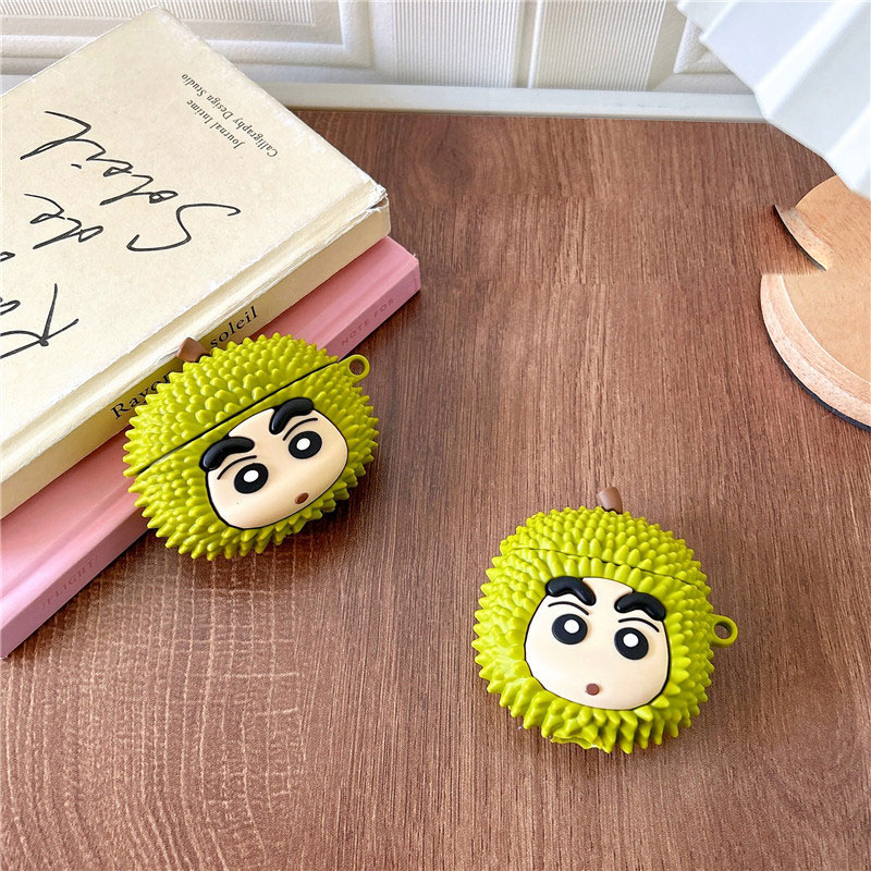 Adorable Durian-Shaped Design AirPods Silicone Case Compatible with AirPods Pro 1st, 2nd, and 3rd Generation