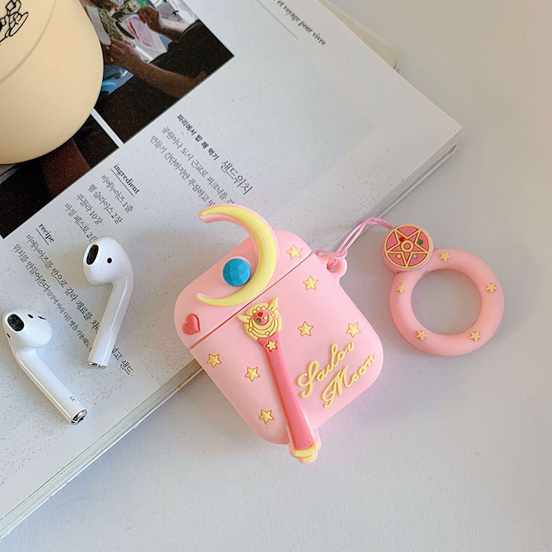 Cartoon Sailor Moon-Inspired Wireless Earbuds Silicone Case for AirPods 2