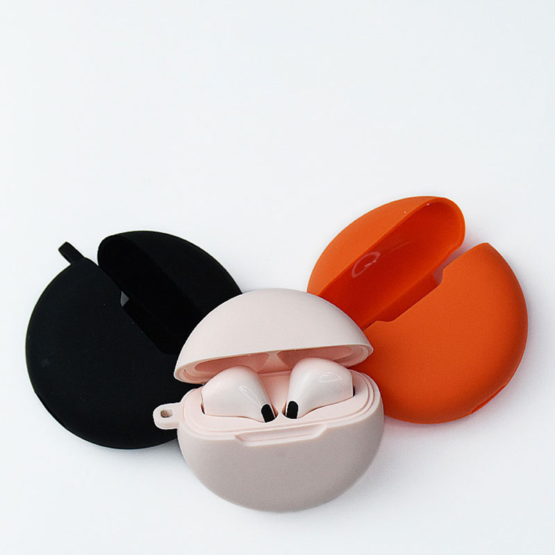 Smooth Pebble-Shaped Design Wireless Earbuds Silicone Case for AirPods