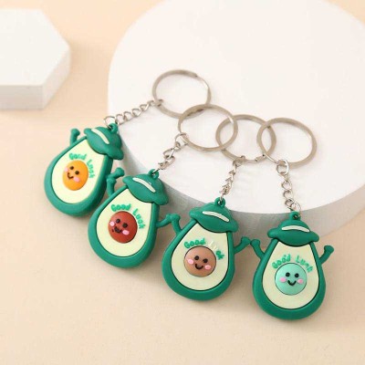 smiling good luck avocado keychain 3D doll Gift Backpack Pendant