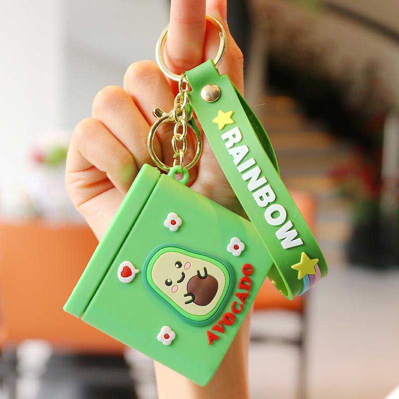 Custom Cute Avocado Silicone Keychain  - A Portable Keychain Mirror Manufacturer