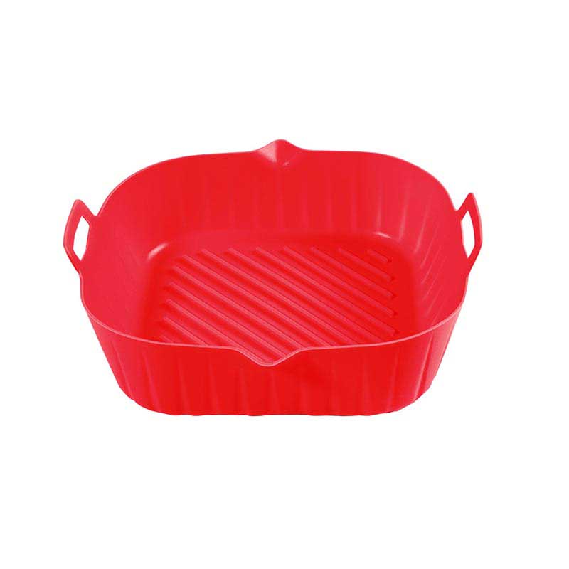 diameter 22cm Air Fryer Silicone with Pouring Lip - BPA-free Food-Grade Silicone  Bakeware with Carrying Handles