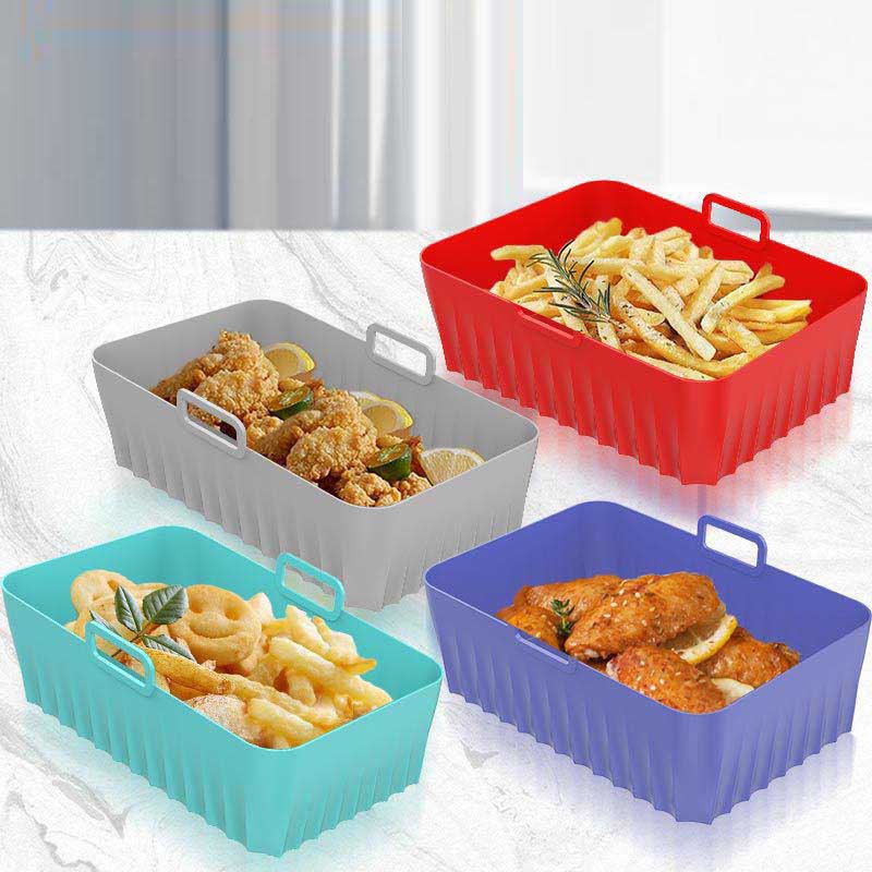 Silicone Air Fryer Liners, Upgrade Foldable Rectangular Air Fryer