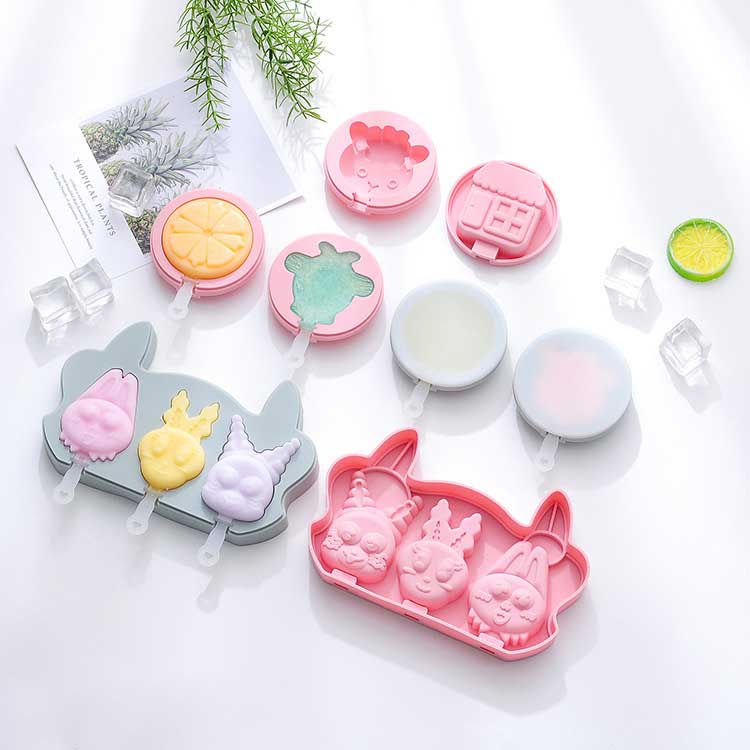 FunTreats Silicone Popsicle Molds - Llama, Shop, Lemon, Airplane, Magic Bunny Ice Cream Molds